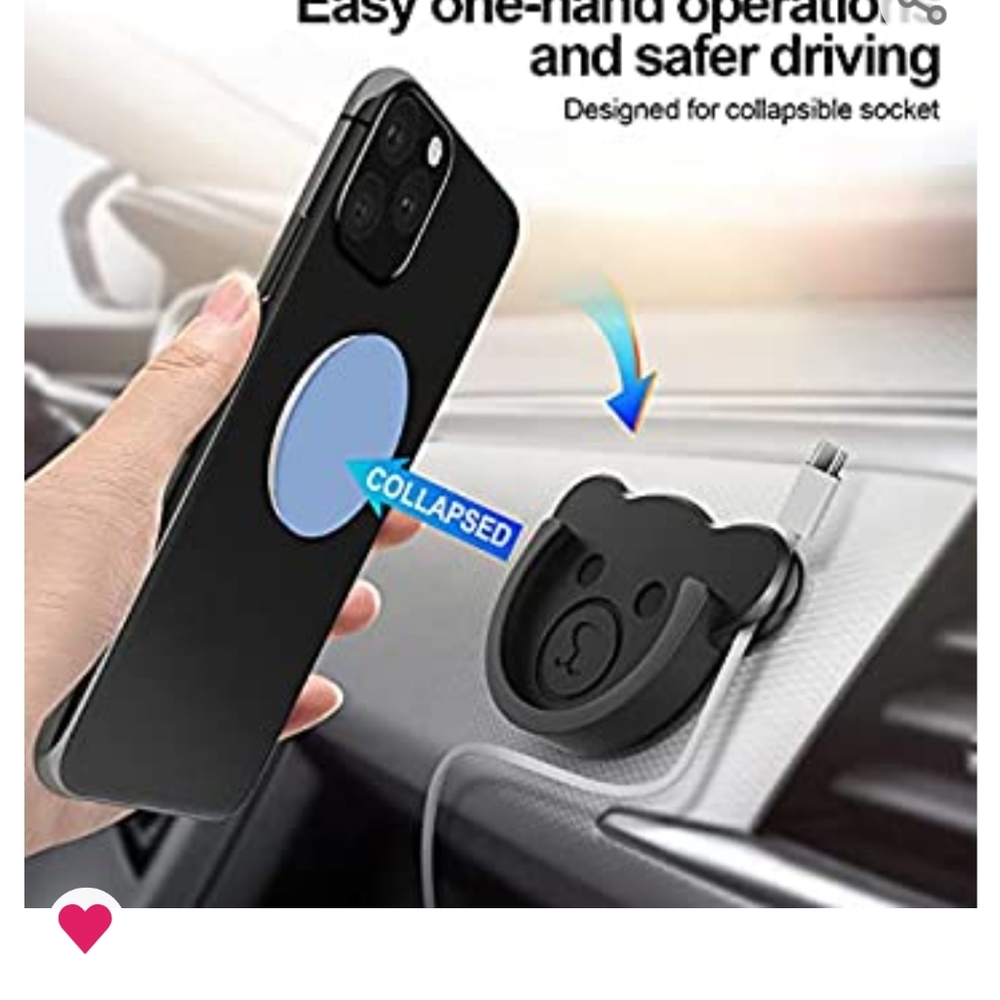 Phone pop socket for car